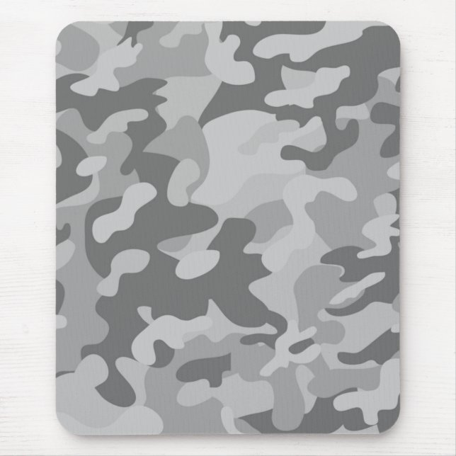 Grau-Silber-Camouflage aus Schiefer Mousepad (Vorne)