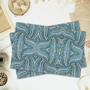 grau-silber türkis aquamarin-blau-bohemian seidenpapier