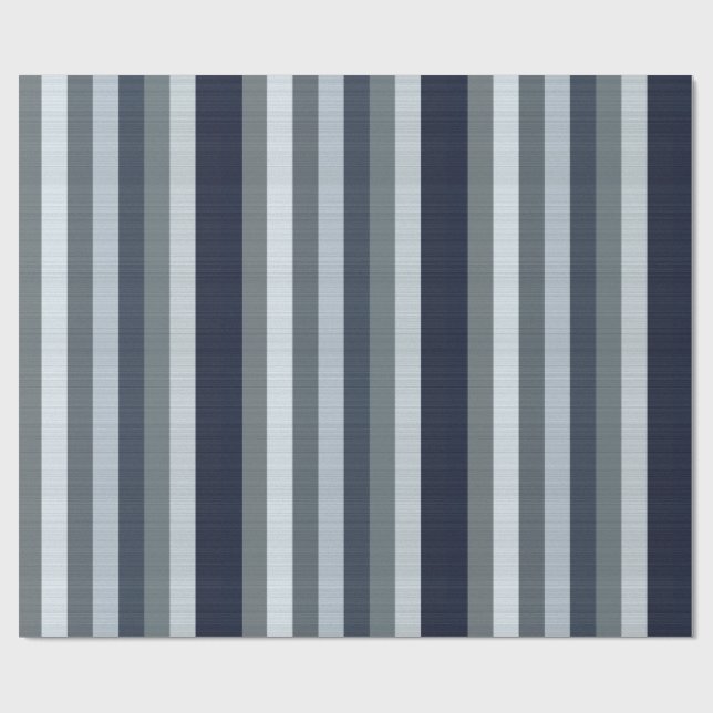 Grau-Streifen Geschenkpapier (Flach)