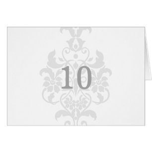Grau-subtile Damask-Tischnummer