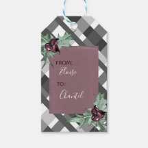Grau Tartan Lila Blumenweihnachtsurlaub
