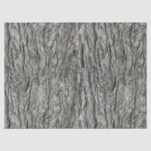 Grau Tones Rustic Wood Bark Print Seidenpapier