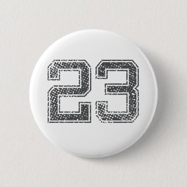 Grau trägt Jersey #23 zur Schau Button (Vorderseite)