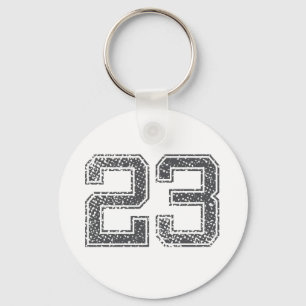 Grau trägt Jersey #23 zur Schau Schlüsselanhänger