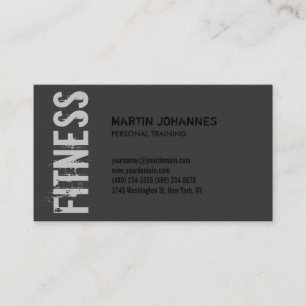 Grau Trainer Fitness Moderne Visitenkarte