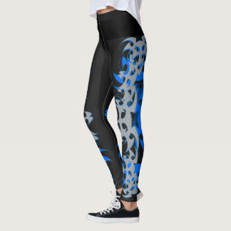 grau und blau leggings