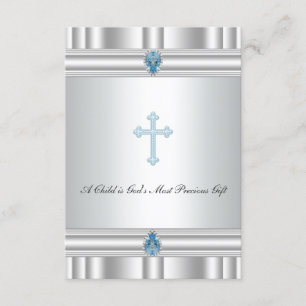 Grau- und Blaukreuz-Christening Einladung
