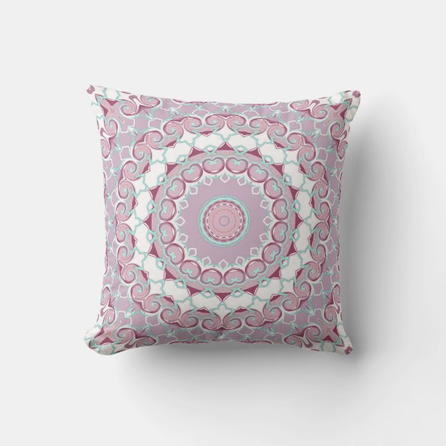 grau und braun, Kaleidoskop, Ornament, rustikal Kissen (Vorderseite)