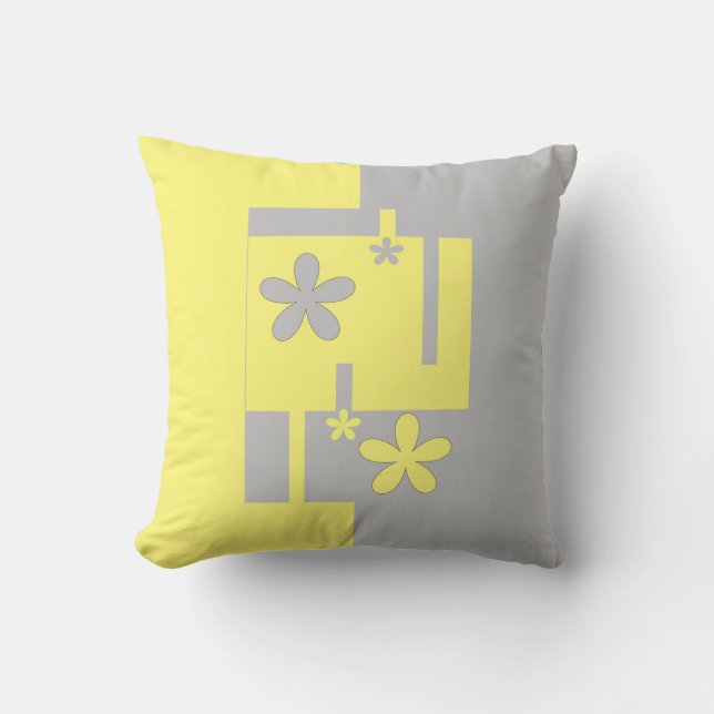 grau und gelb, kissen (Vorderseite)