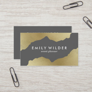 Grau und Gold getaucht   Visitenkarte