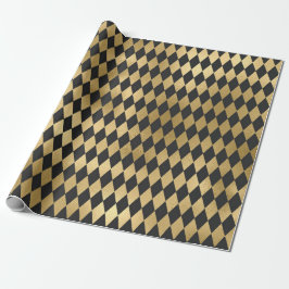 Grau- und Goldfolie Diamond Geschenkpapier