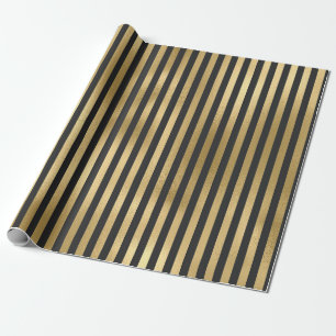 Grau und Goldfolienstreifen Geschenkpapier