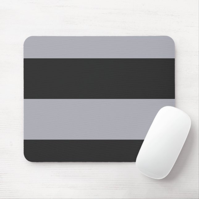 Grau und Grau, einfach, extra breite Streifen Mousepad (Mit Mouse)