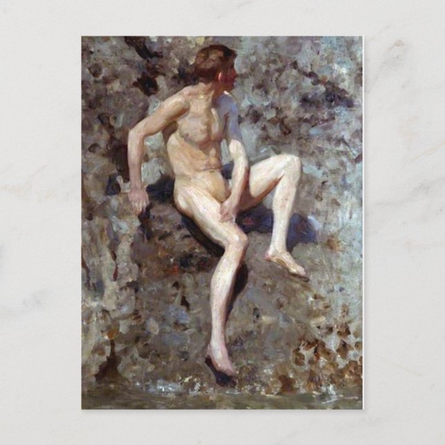 Grau und Grün Postkarte (Vorderseite)