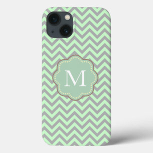 Grau und Minze Zickzack Case-Mate iPhone Hülle