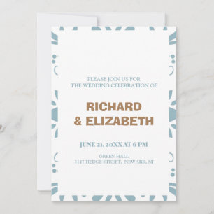 GRAU UND PUCE PATTERN WEDING EINLADUNG