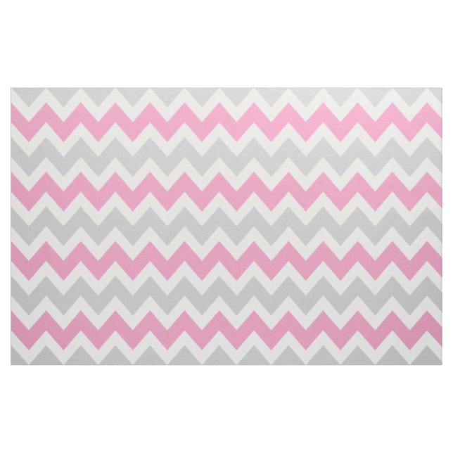 Grau und Rosa Moderne Zickzack Großformat Stoff (Yard (91,4 cm))