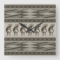 Grau und Schwarz Kokopelli Aztec Design