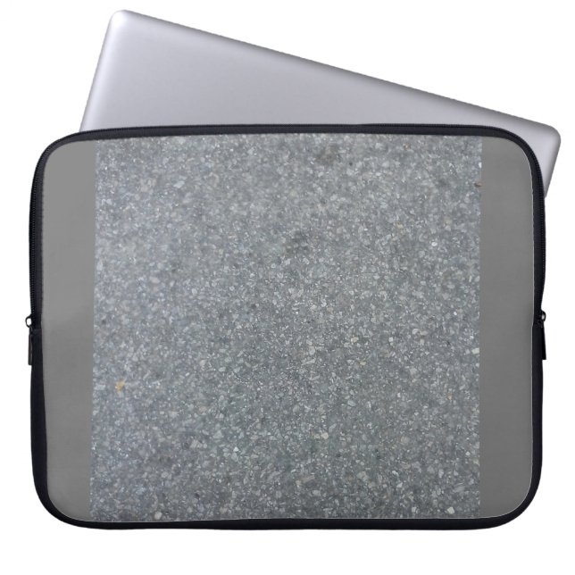 Grau und Schwarz Laptopschutzhülle (Vorderseite)