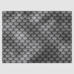 Grau- und Schwarzfisch-Scala-Dekoupage Seidenpapier