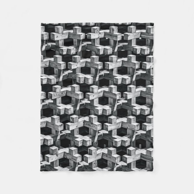 Grau- und Schwarzkreuz Fleecedecke (Vorderseite)