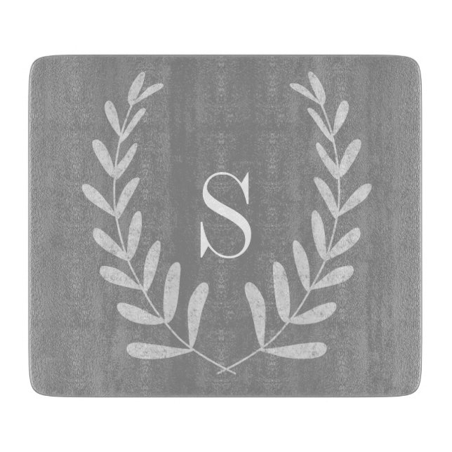 Grau-und Weiß-Kranz-Gewohnheits-Schneidebrett Schneidebrett (Vorderseite)