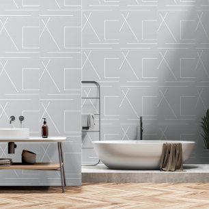 Grau und Weiß Moderne Chic Minimalistisch Tapete