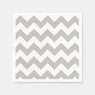 Grau und Weißbuch Napkin Zickzack Serviette