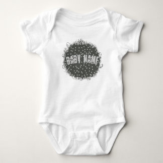 Grau Urban Trend Grunge Dreiecke | Individuelle Na Baby Strampler