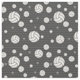 Grau Volleyball Zickzack Gemustert Stoff
