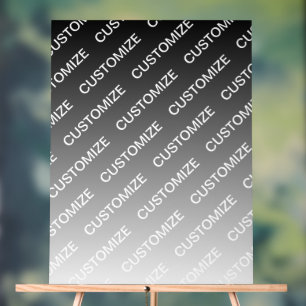 Grau (wechselbare Farbe) Ombre & Textmuster Acrylschild
