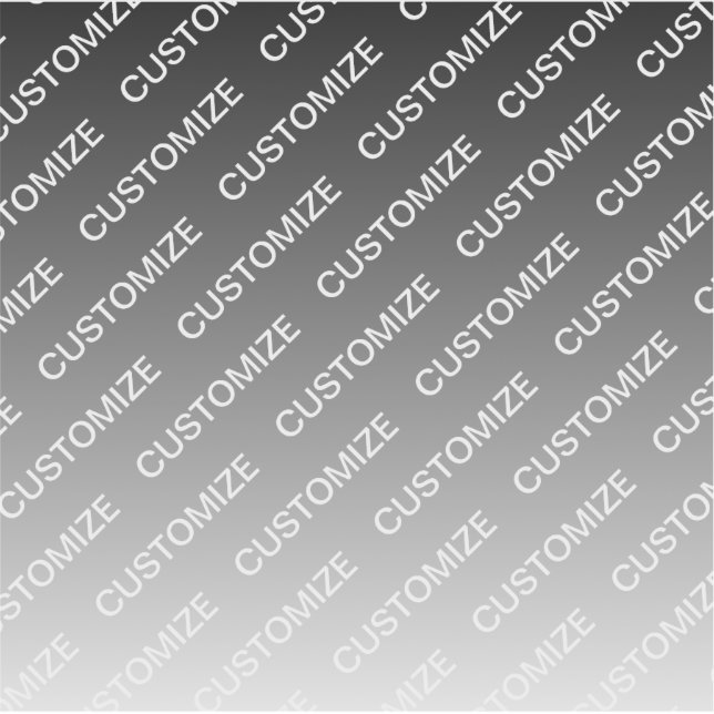 Grau (wechselbare Farbe) Ombre & Textmuster Aufkleber (Vorderseite)
