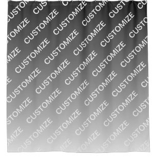 Grau (wechselbare Farbe) Ombre & Textmuster Duschvorhang