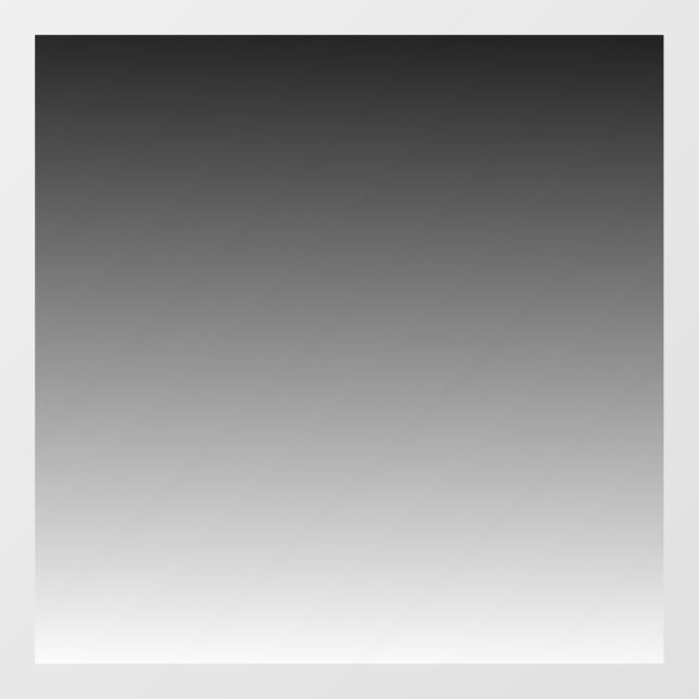 Grau (wechselbare Farbe) Ombre & Textmuster Fensteraufkleber (Blatt)