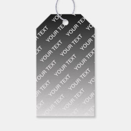 Grau (wechselbare Farbe) Ombre & Textmuster Geschenkanhänger
