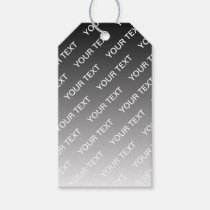 Grau (wechselbare Farbe) Ombre & Textmuster Geschenkanhänger