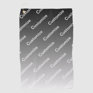 Grau (wechselbare Farbe) Ombre & Textmuster Golfhandtuch