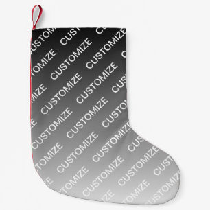 Grau (wechselbare Farbe) Ombre & Textmuster Kleiner Weihnachtsstrumpf