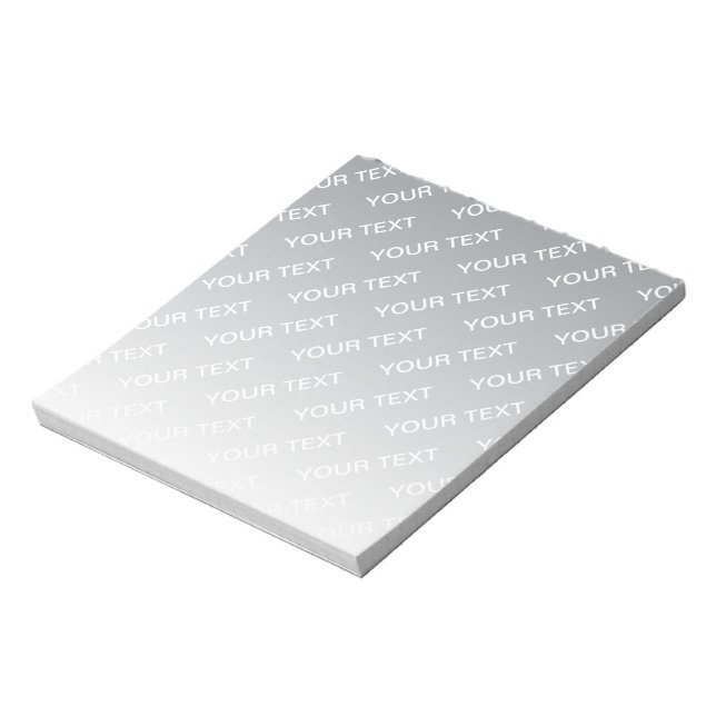 Grau (wechselbare Farbe) Ombre & Textmuster Notizblock (Rotiert)