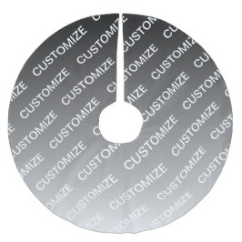 Grau (wechselbare Farbe) Ombre & Textmuster Polyester Weihnachtsbaumdecke