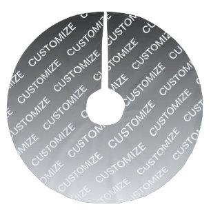 Grau (wechselbare Farbe) Ombre & Textmuster Polyester Weihnachtsbaumdecke