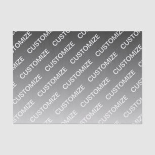 Grau (wechselbare Farbe) Ombre & Textmuster Seidenpapier