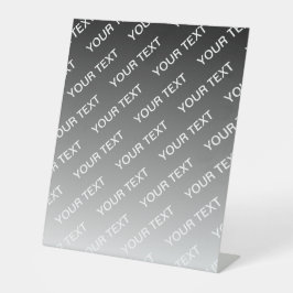 Grau (wechselbare Farbe) Ombre & Textmuster Sockelschild