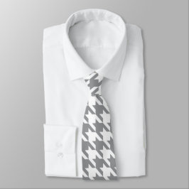 Grau-Weiß-Hahnentrittmuster Necktie Krawatte