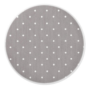 Grau & Weiß Kleine Polka-Punkte Modern Chic Keramikknauf