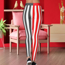 Grau Weiß Rot Gestreifte Frauen Sport Fitness