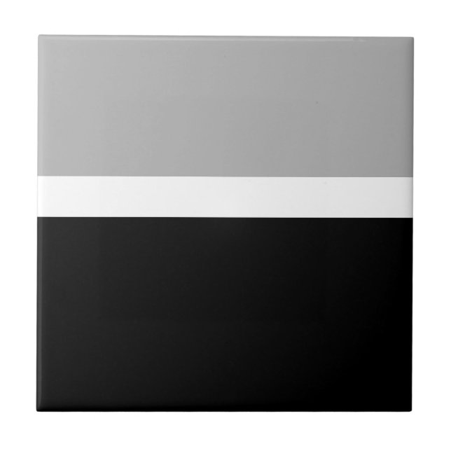 Grau-Weiß-Schwarz-Farben-Design Fliese (Vorderseite)