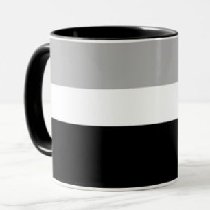 Grau-Weiß-Schwarz-Farben-Design Tasse
