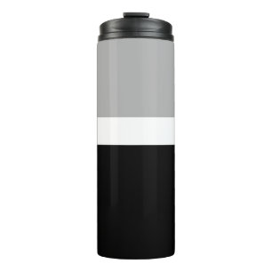 Grau-Weiß-Schwarz-Farben-Design Thermosbecher