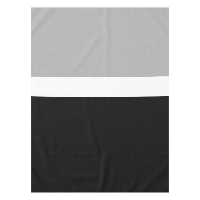Grau-Weiß-Schwarz-Farben-Design Tischdecke (Vorderseite)